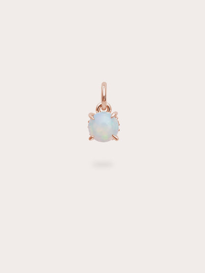 October Birthstone Charm Opal 18K Rose Gold (1) – Mondays Made Flower & Birthstone Jewelry Singapore