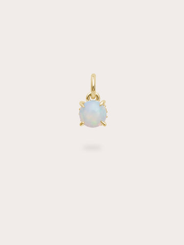 October Birthstone Charm Opal 18K Gold (1) – Mondays Made Flower & Birthstone Jewelry Singapore