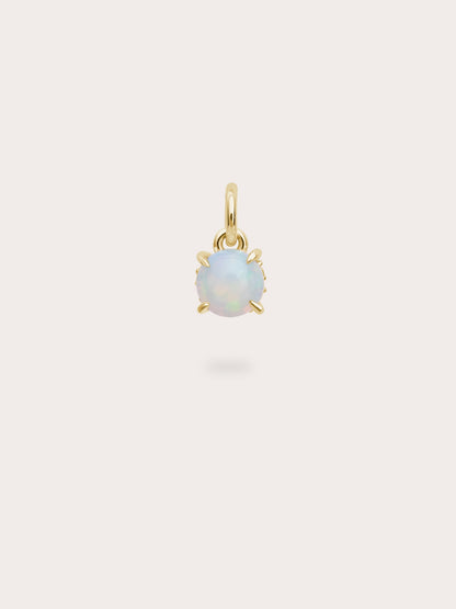 October Birthstone Charm Opal 18K Gold (1) – Mondays Made Flower & Birthstone Jewelry Singapore