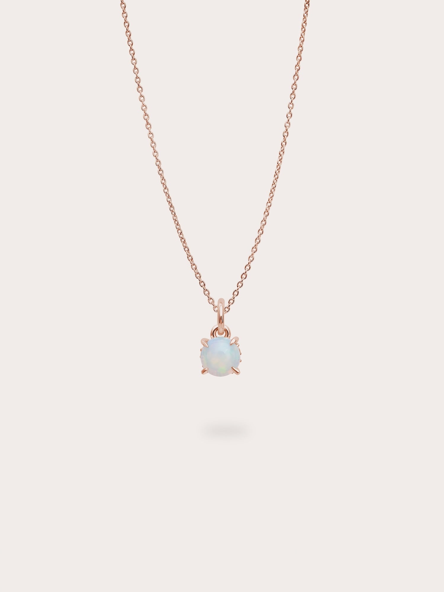 October Birthstone Necklace - Opal in 18k Rose Gold Vermeil from Mondays Made