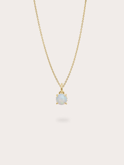 October Birthstone Necklace Opal 18K Gold (1) – Mondays Made Flower & Birthstone Jewelry Singapore