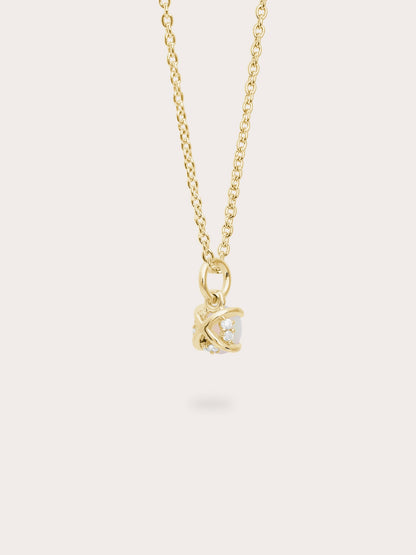 October Birthstone Necklace Opal 18K Gold (5) – Mondays Made Flower & Birthstone Jewelry Singapore