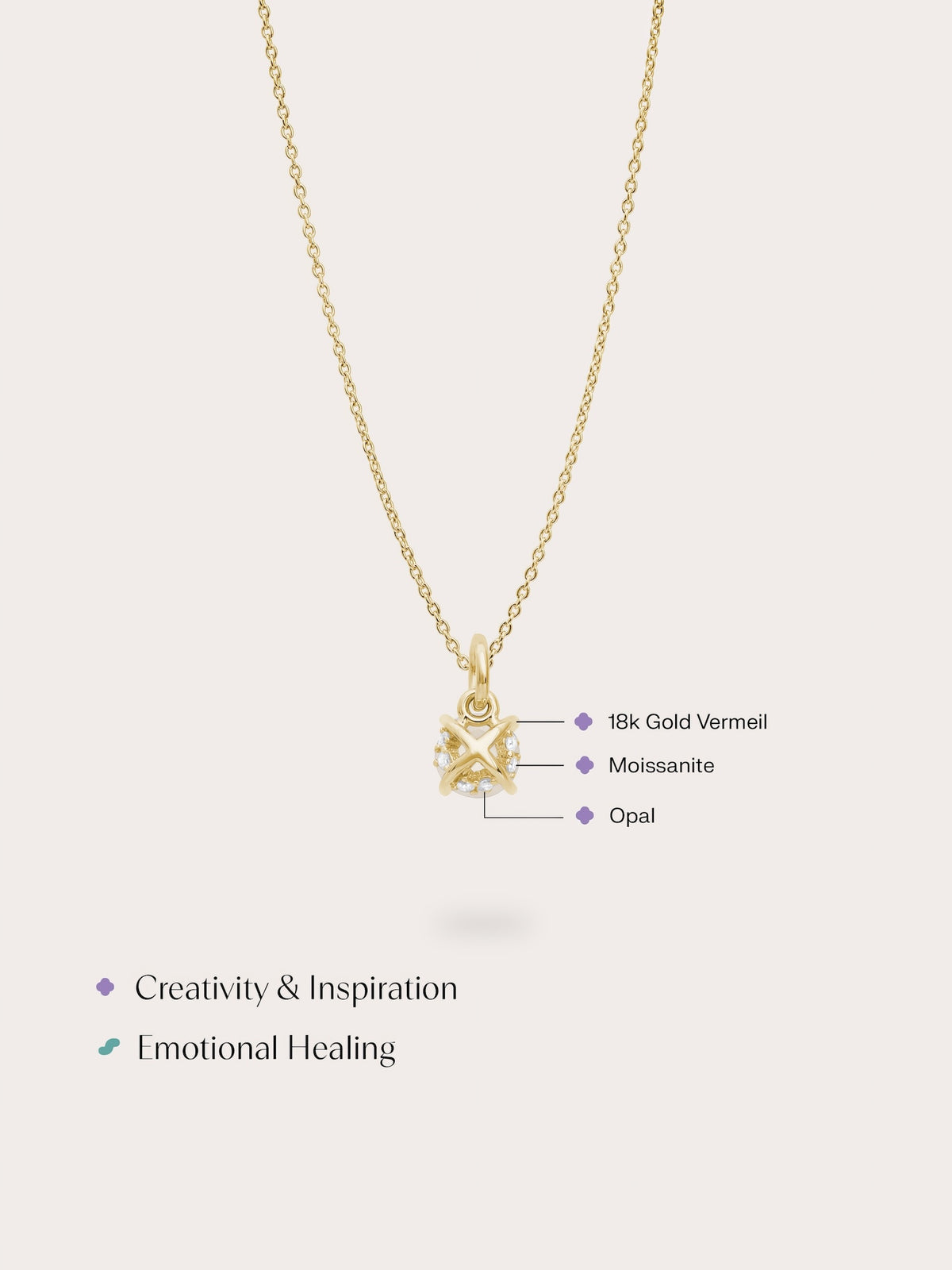 October Birthstone Necklace Opal 18K Gold (4) – Mondays Made Flower & Birthstone Jewelry Singapore