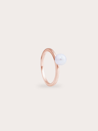 Pearl Ring 18K Rose Gold – Mondays Made Flower & Birthstone Jewelry Singapore