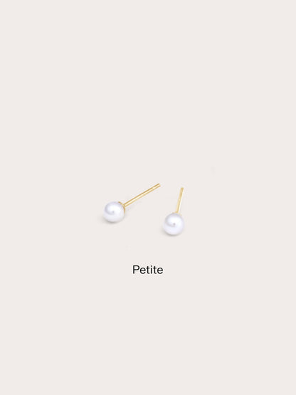 Pearl Studs S925 Silver Rhodium 18K Gold – Mondays Made Flower & Birthstone Jewelry Singapore