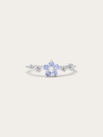 Periwinkle Blossom Ring - Tanzanite