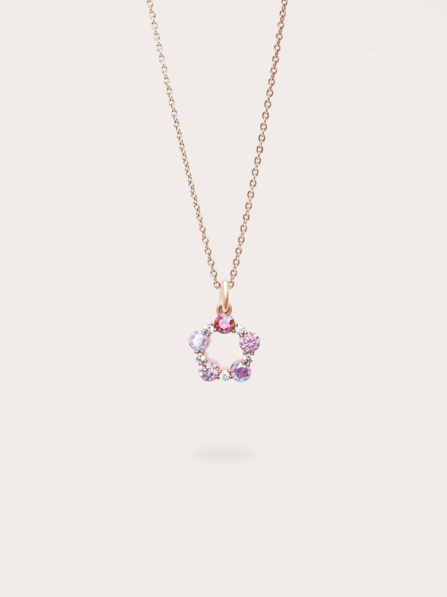 Pink Meadows Moissanite Cluster Necklace