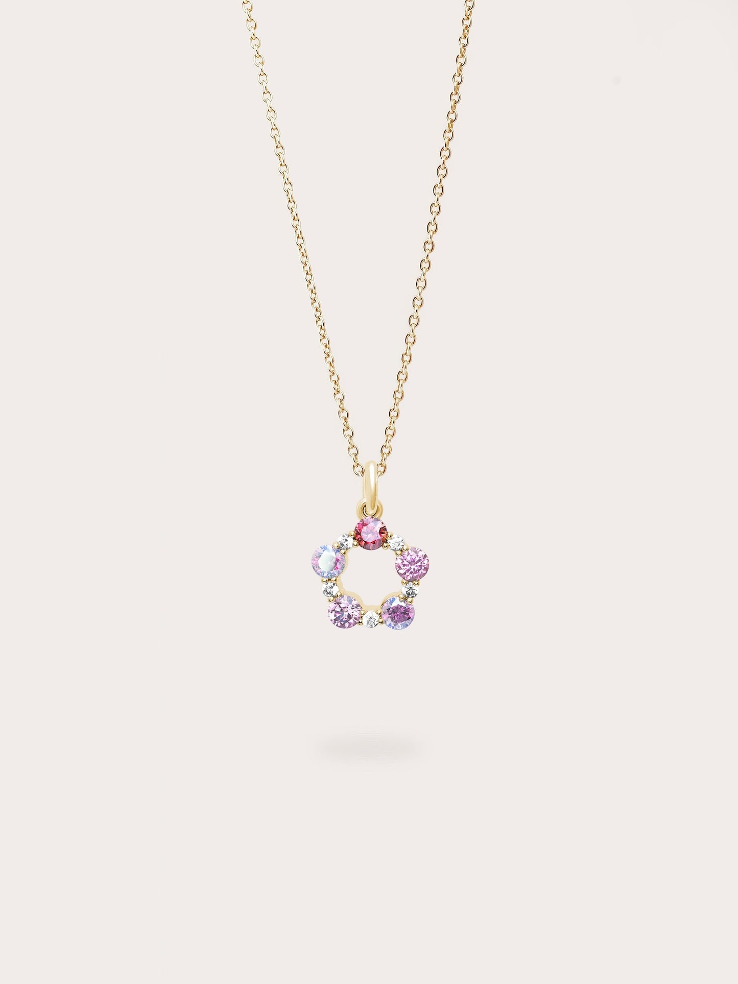 Pink Meadows Moissanite Cluster Necklace