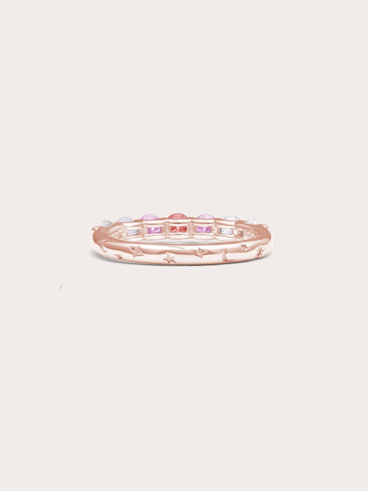 Pink Meadows Moissanite Eternity Band 18K Rose Gold (2) – Mondays Made Flower & Birthstone Jewelry Singapore
