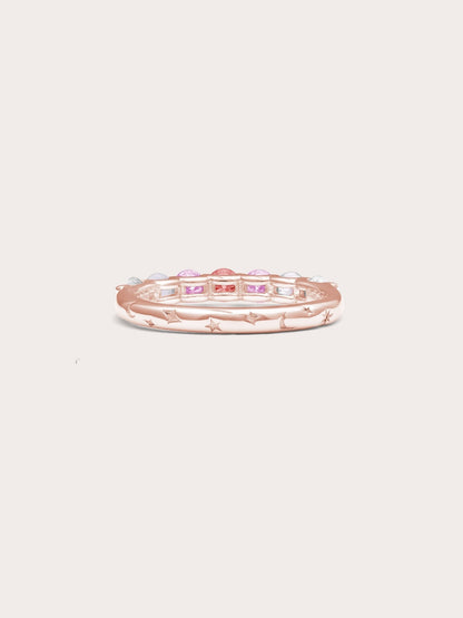 Pink Meadows Moissanite Eternity Band 18K Rose Gold (2) – Mondays Made Flower & Birthstone Jewelry Singapore