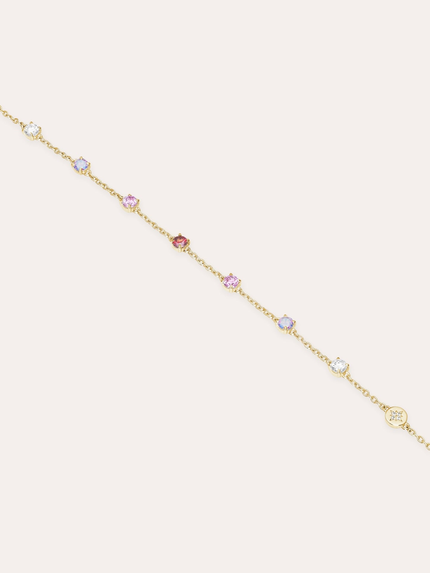 Pink Meadows Moissanite Station Bracelet