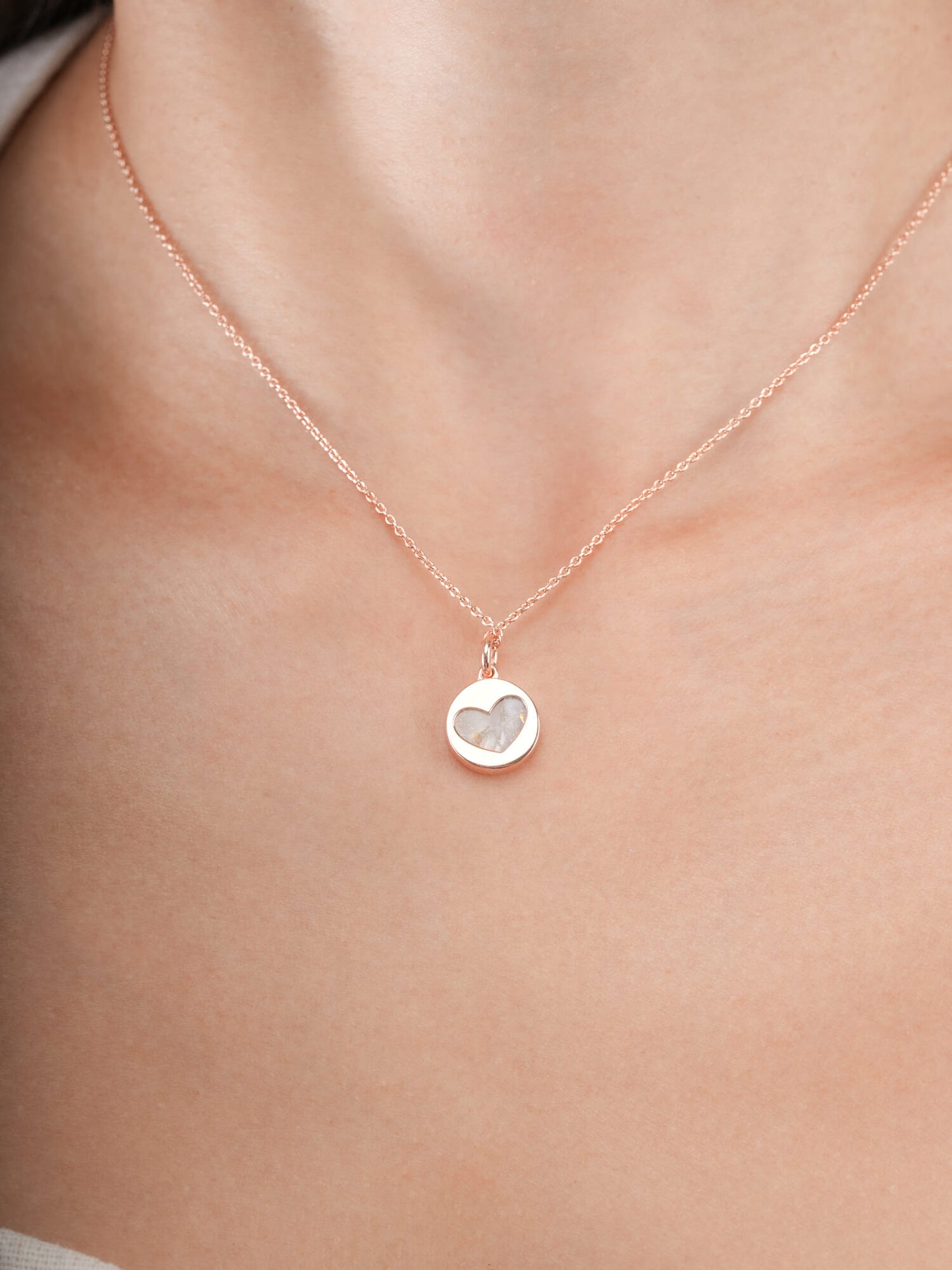 Pink Opal Copper Reversible Coin Necklace