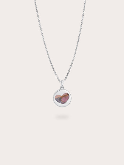 Pink Opal Copper Reversible Coin Necklace S925 Silver Rhodium (4) – Mondays Made Flower & Birthstone Jewelry Singapore