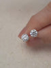Martini Moissanite Stud Earrings (1ct) in 18k Rose Gold Vermeil from Mondays Made