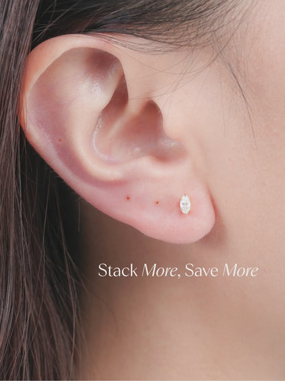Sunray Marquise Flatback Earring