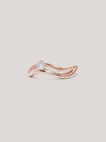 Floating Moissanite Wave Ring