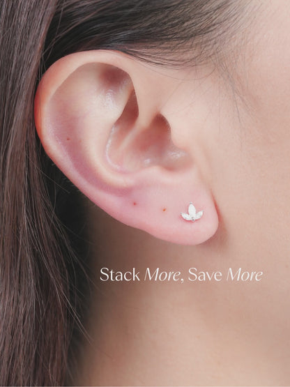 Snowflake Flatback Earring