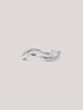 Floating Moissanite Wave Ring in S925 Rhodium Vermeil from Mondays Made
