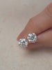 Martini Moissanite Stud Earrings (2ct) in S925 Rhodium Vermeil from Mondays Made