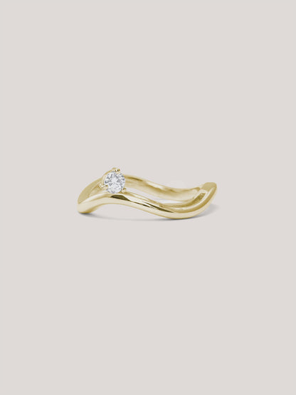 Floating Moissanite Wave Ring