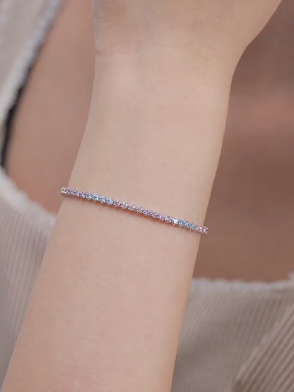 Moissanite Tennis Bracelet - Lilac Sunset