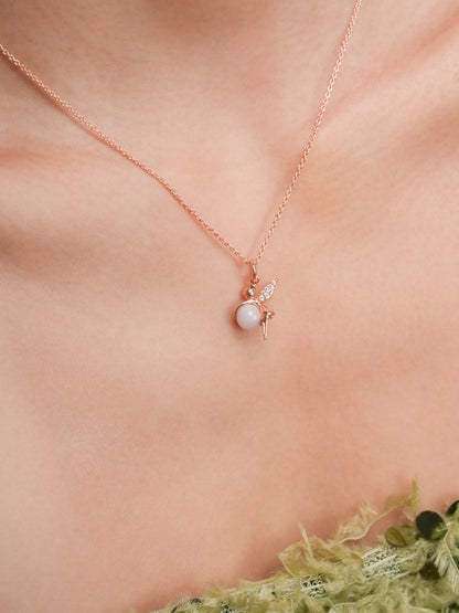 Prosperity Fairy Necklace Lavender Jadeite 18K Rose Gold (2) – Mondays Made Flower & Birthstone Jewelry Singapore