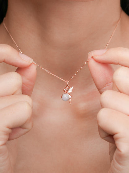 Prosperity Fairy Necklace Lavender Jadeite 18K Rose Gold (1) – Mondays Made Flower & Birthstone Jewelry Singapore