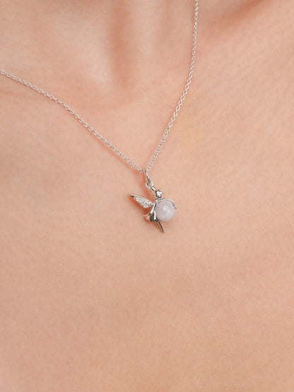 Prosperity Fairy Necklace Lavender Jadeite S925 Silver Rhodium (1) – Mondays Made Flower & Birthstone Jewelry Singapore