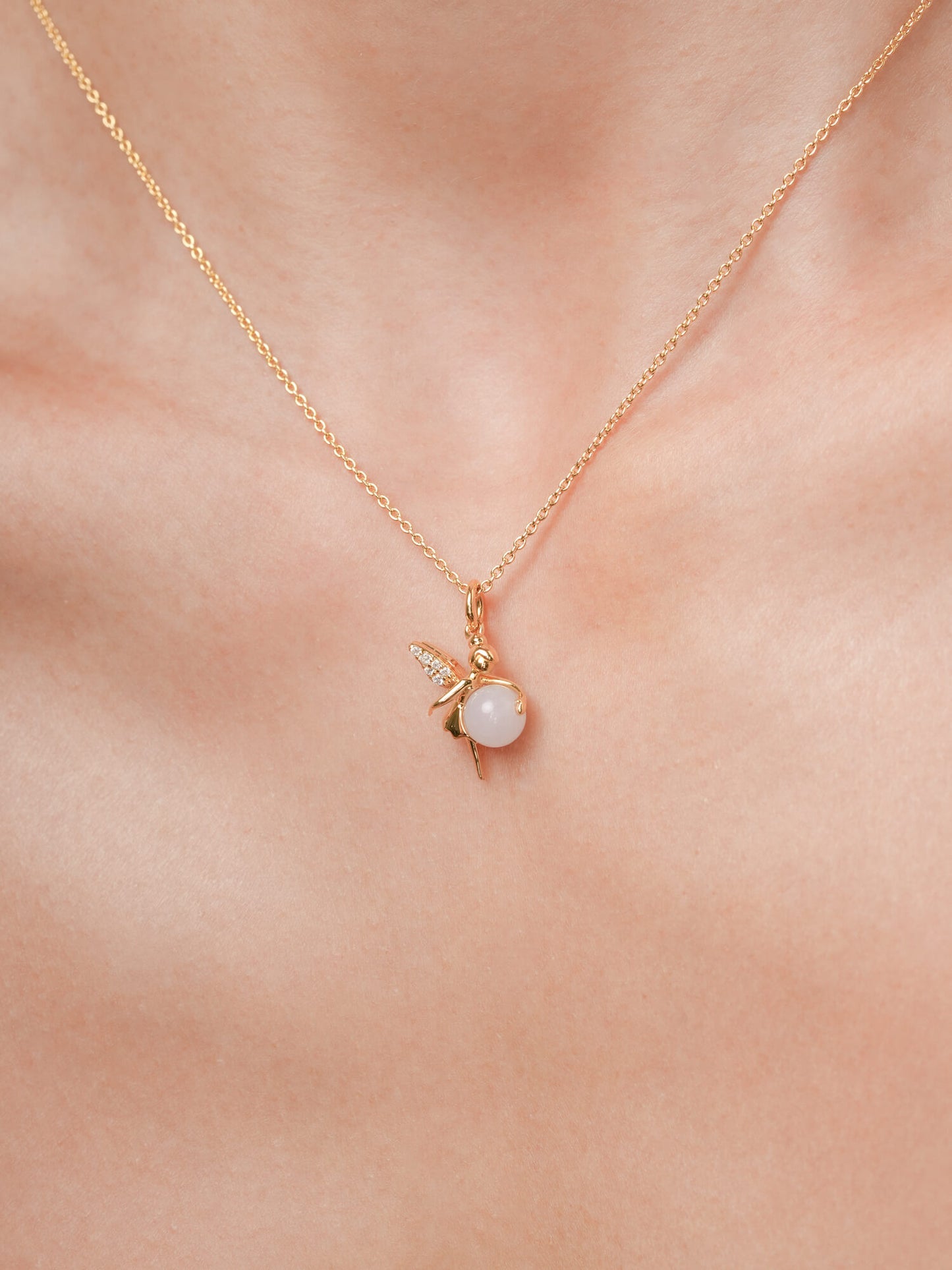 Prosperity Fairy Necklace - Lavender-Grey Jadeite