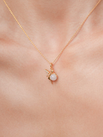 Prosperity Fairy Necklace Lavender Jadeite 18K Gold (1) – Mondays Made Flower & Birthstone Jewelry Singapore