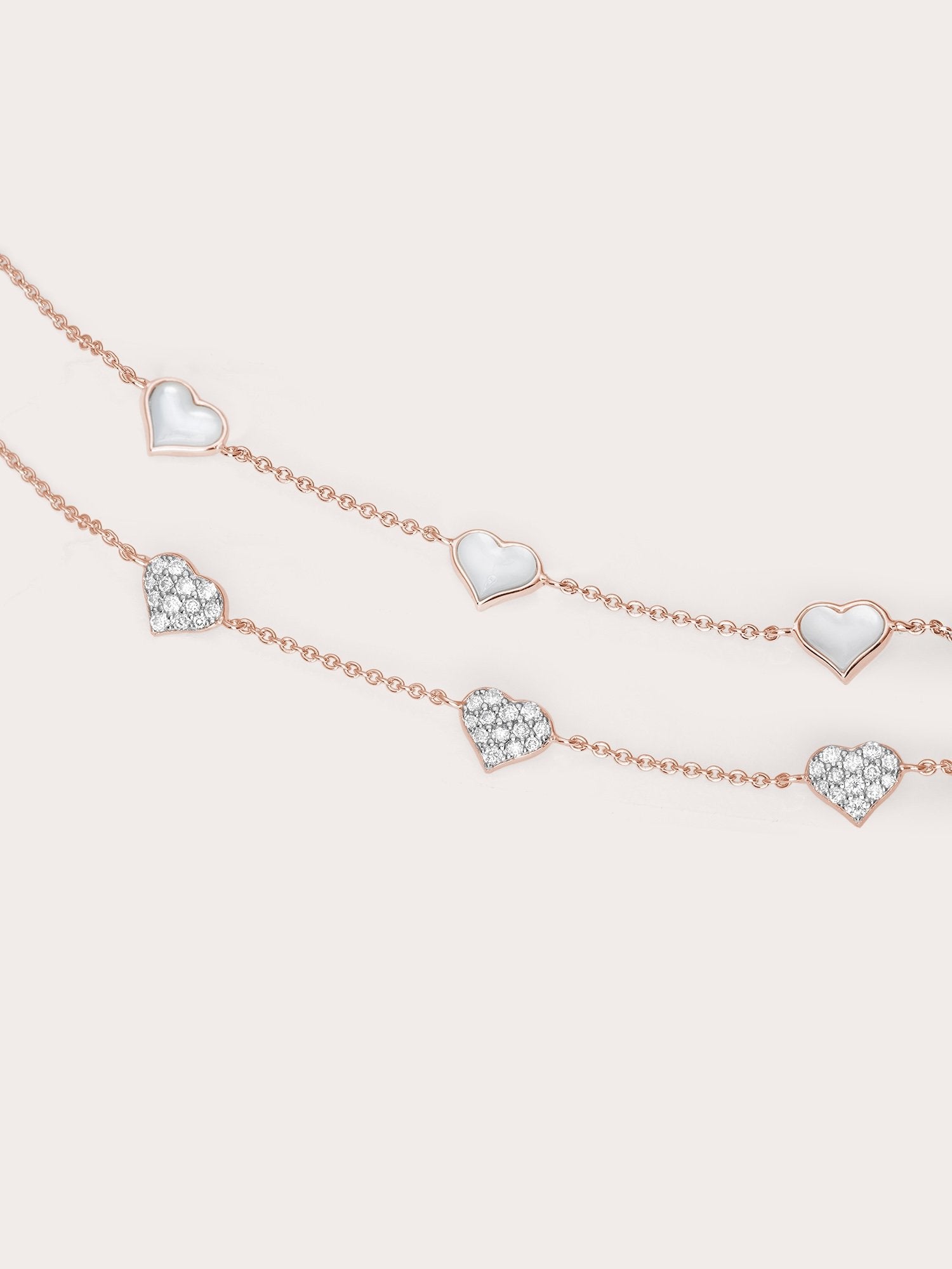 Puffy Heart Reversible Bracelet in 18k Rose Gold Vermeil from Mondays Made