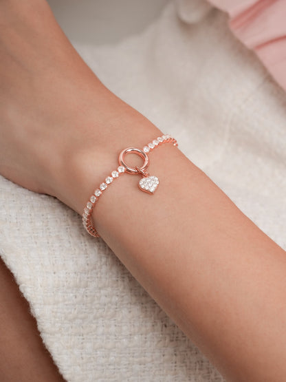 Puffy Heart Reversible Charm 18K Rose Gold (4) – Mondays Made Flower & Birthstone Jewelry Singapore