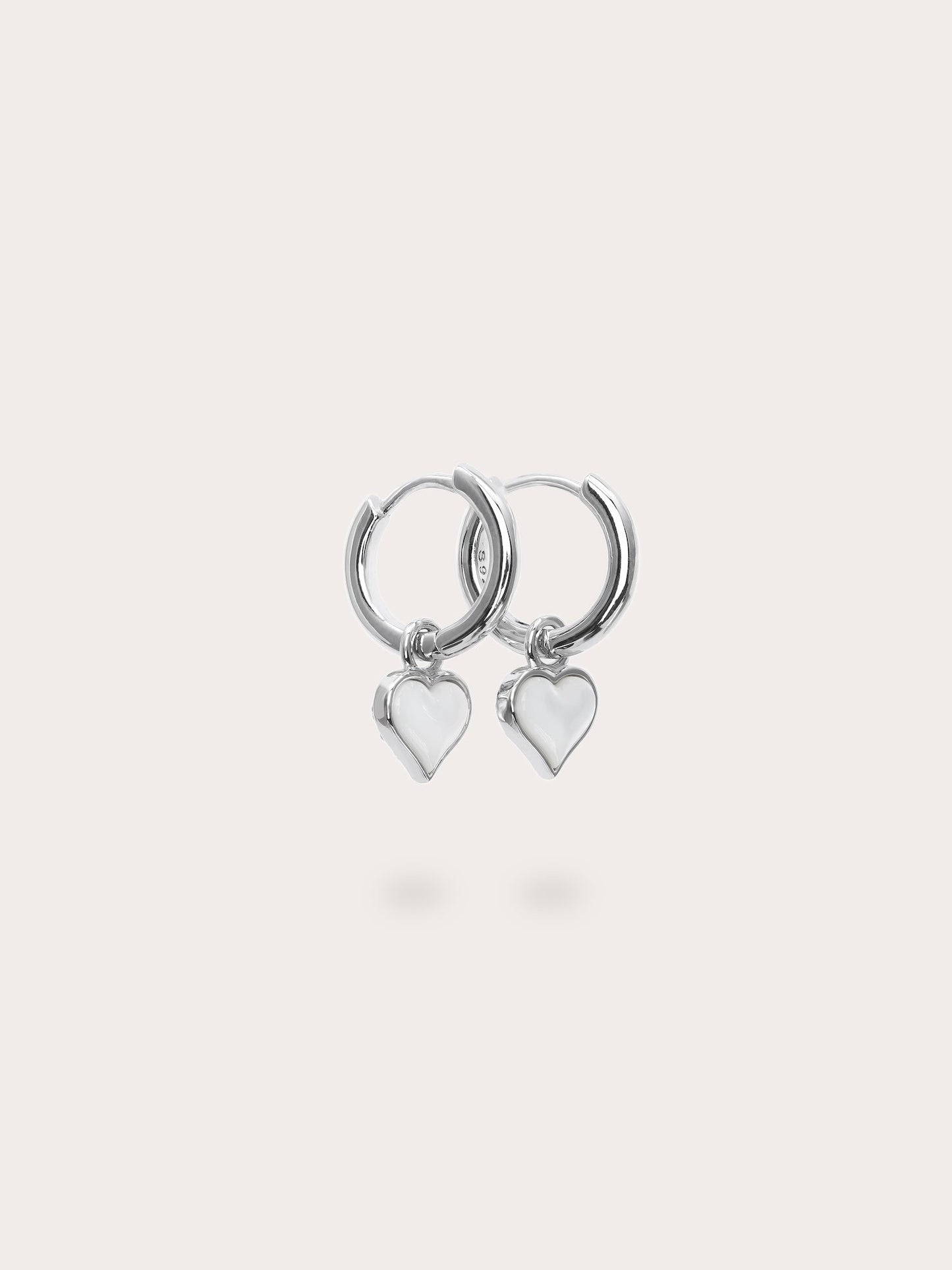 Puffy Heart Reversible Huggie Earrings