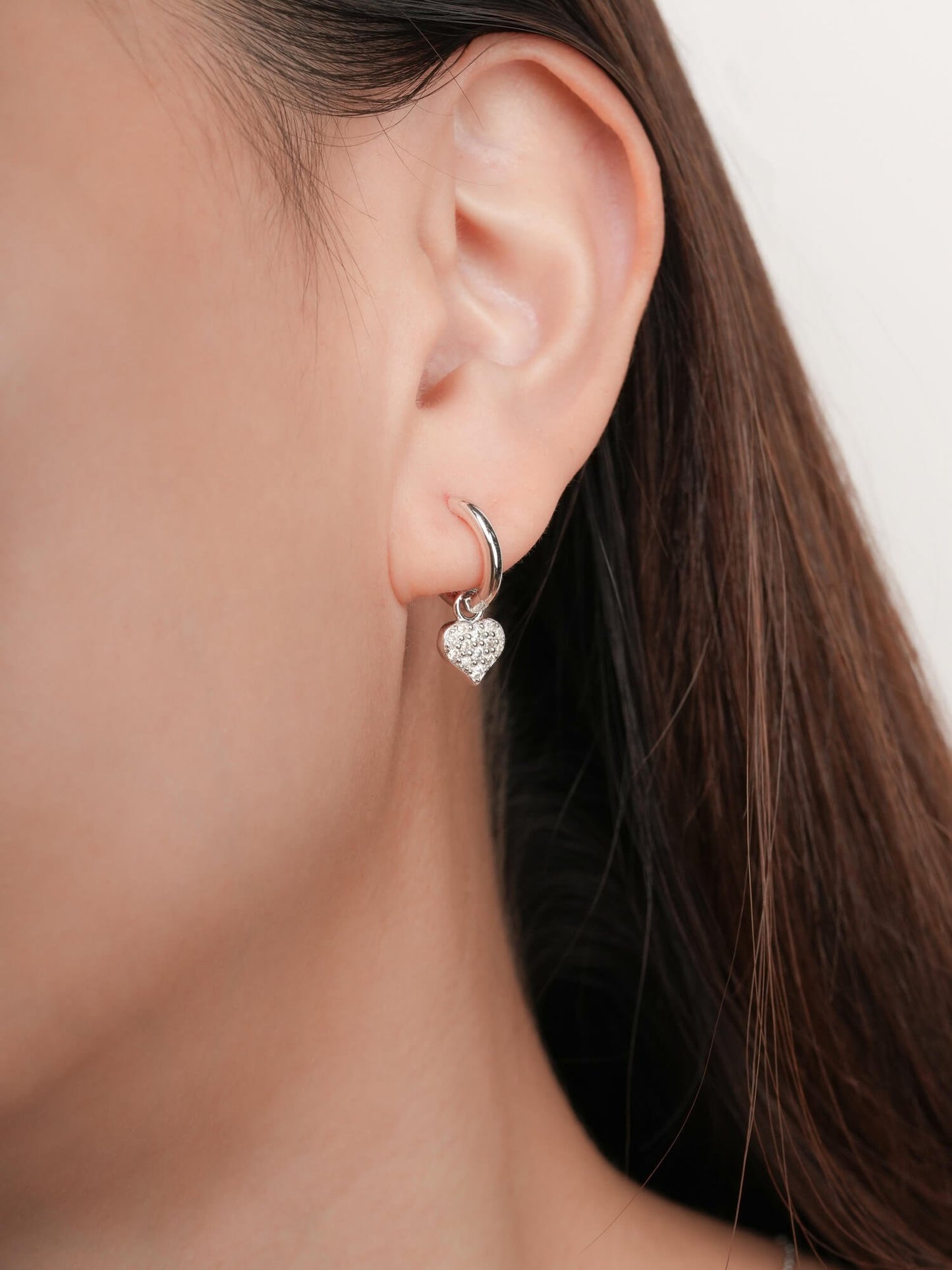Puffy Heart Reversible Huggie Earrings