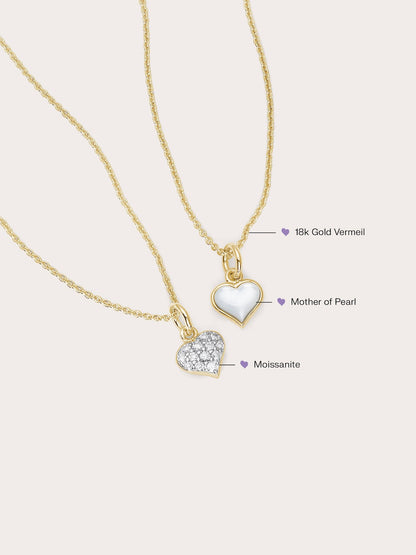 Puffy Heart Reversible Necklace 18K Gold (2) – Mondays Made Flower & Birthstone Jewelry Singapore