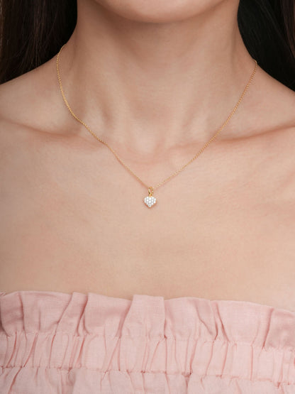 Puffy Heart Reversible Necklace 18K Gold S4v2 – Mondays Made Flower & Birthstone Jewelry Singapore
