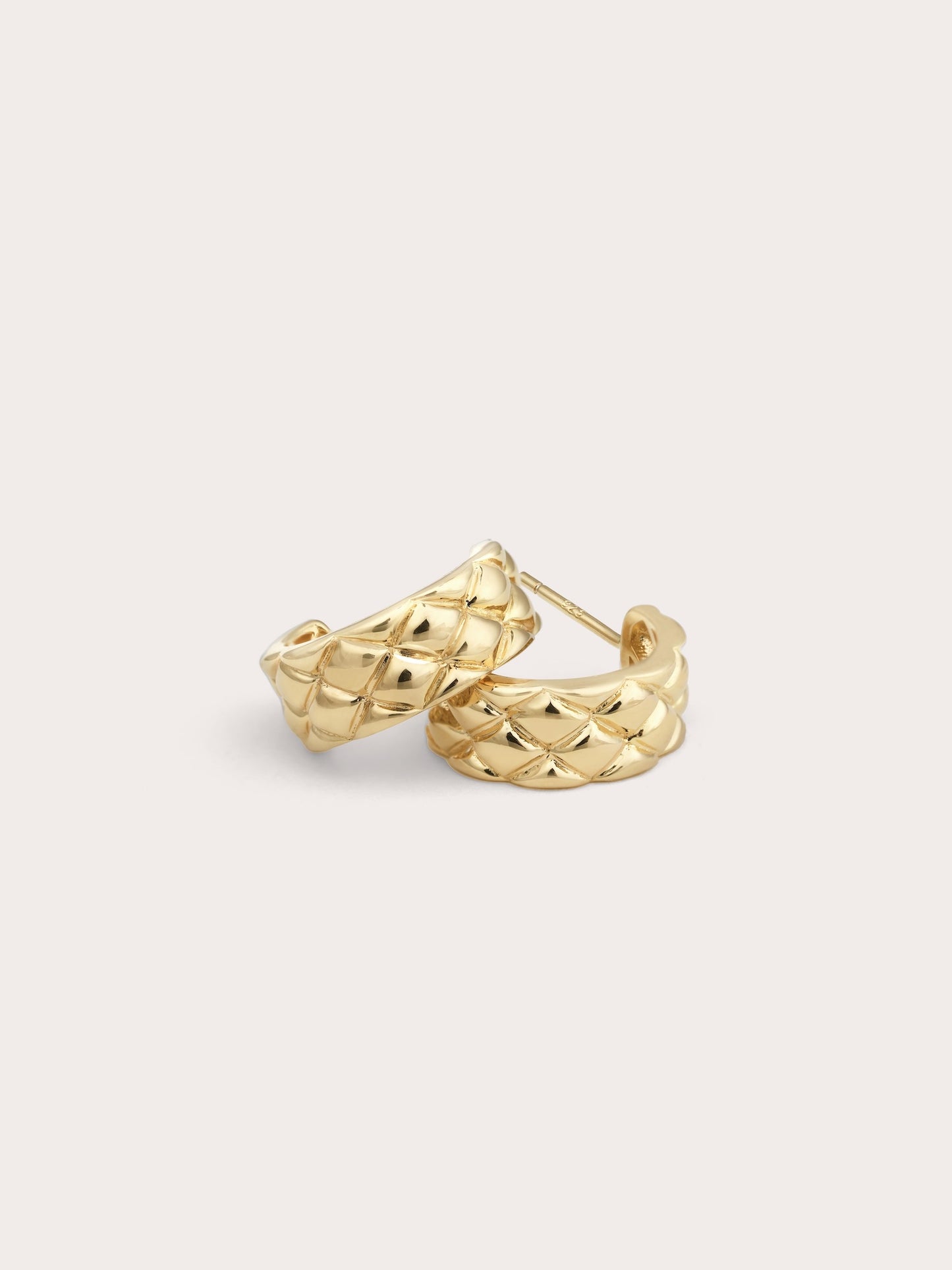 Puffy Quilt Hoop Earrings
