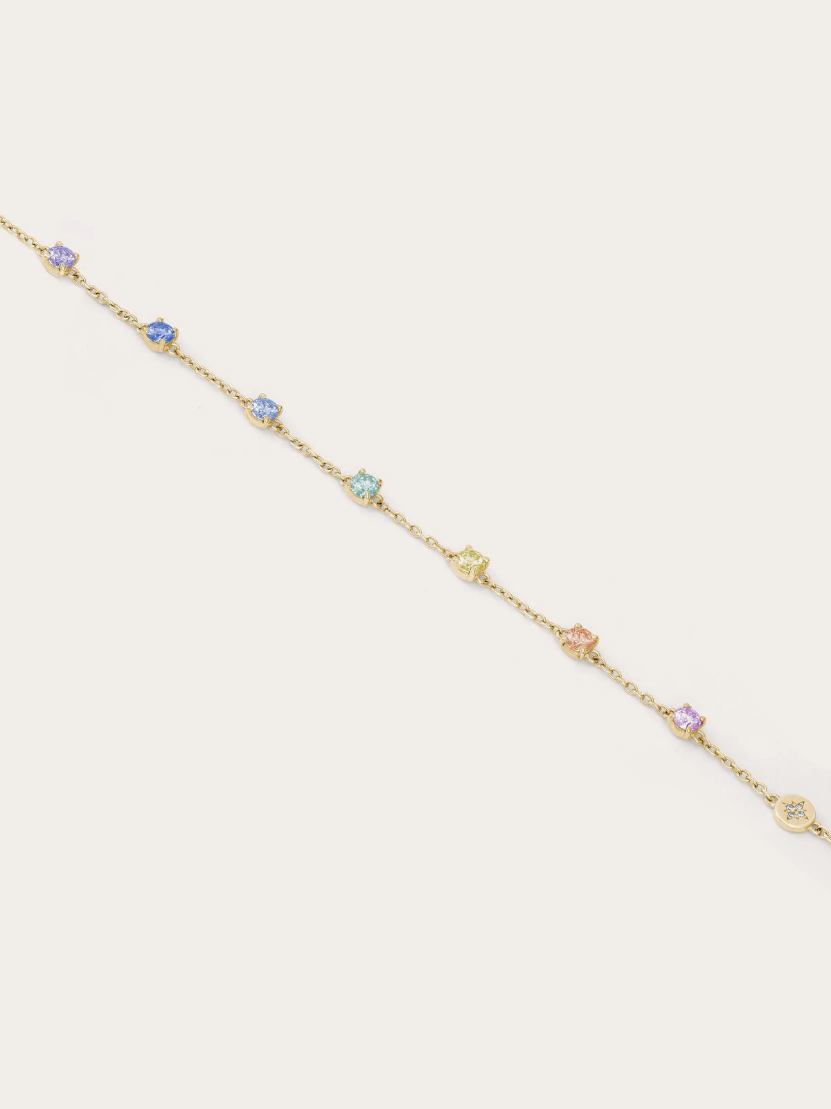 Rainbow Moissanite Station Bracelet