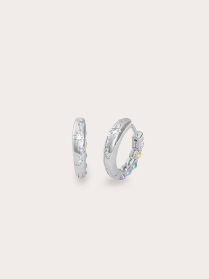 Rainbow Moissanites S925 Silver Rhodium (2) – Mondays Made Flower & Birthstone Jewelry Singapore