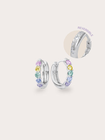 Rainbow Moissanites S925 Silver Rhodium (1) – Mondays Made Flower & Birthstone Jewelry Singapore