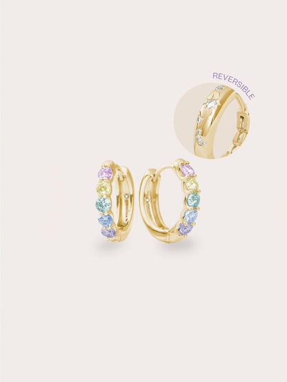 Rainbow Moissanites 18K Gold (1) – Mondays Made Flower & Birthstone Jewelry Singapore