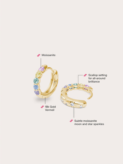 Rainbow Moissanitesyg Up Down – Mondays Made Flower & Birthstone Jewelry Singapore