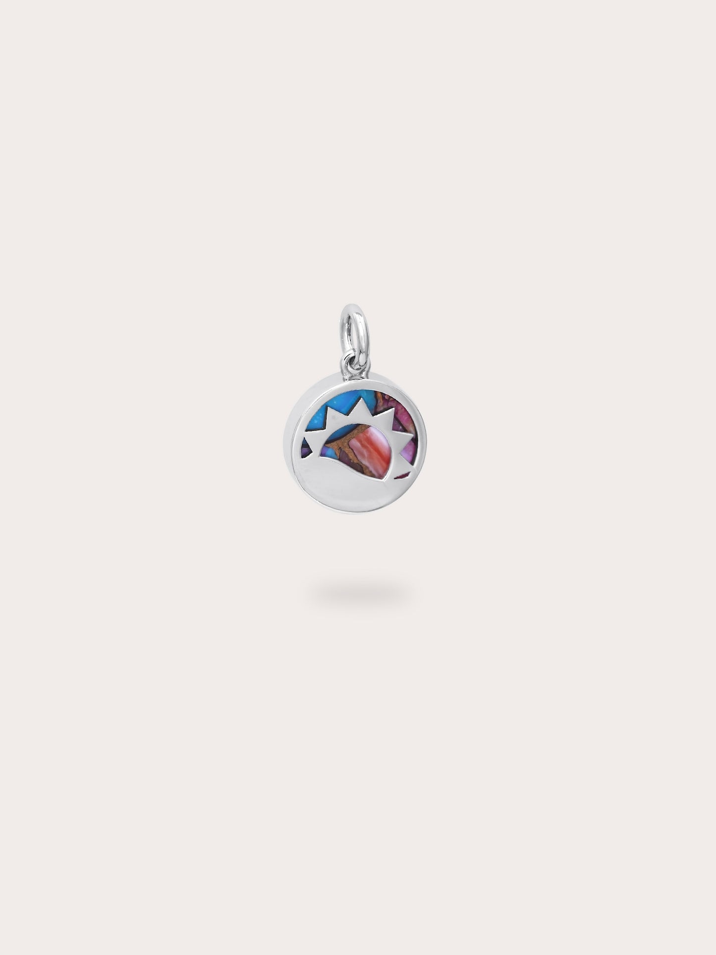 Rainbow Spiny Turquoise Reversible Coin Charm