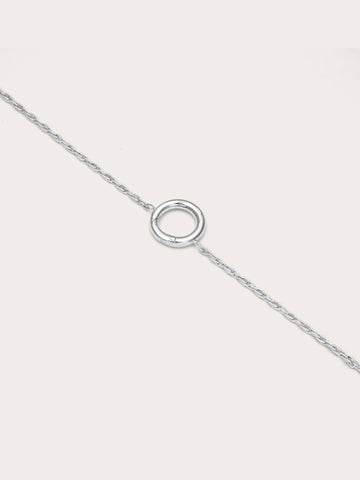 Rope Chain Charm Bracelet S925 Silver Rhodium (1) – Mondays Made Flower & Birthstone Jewelry Singapore