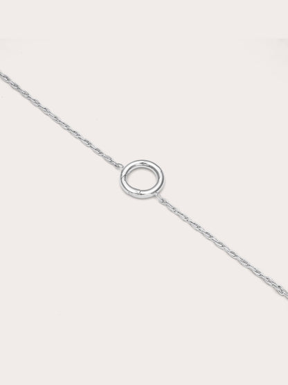 Rope Chain Charm Bracelet S925 Silver Rhodium (1) – Mondays Made Flower & Birthstone Jewelry Singapore