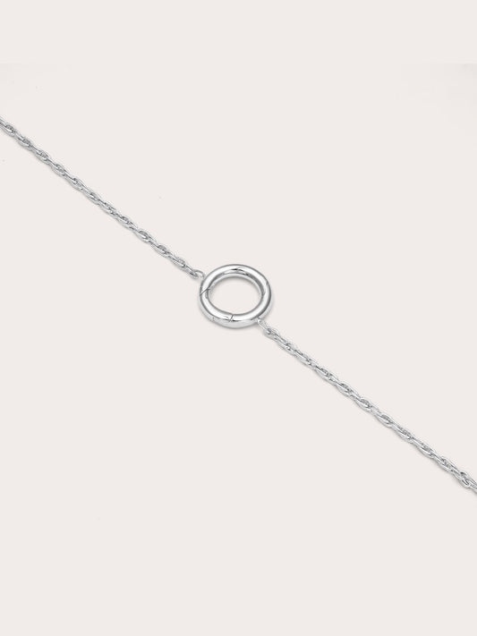 Rope Chain Charm Bracelet S925 Silver Rhodium (1) – Mondays Made Flower & Birthstone Jewelry Singapore