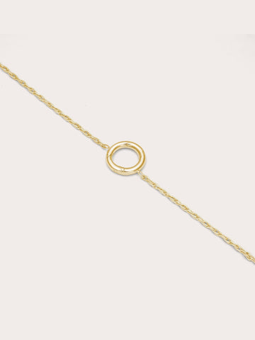 Rope Chain Charm Bracelet 18K Gold (1) – Mondays Made Flower & Birthstone Jewelry Singapore