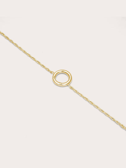 Rope Chain Charm Bracelet 18K Gold (1) – Mondays Made Flower & Birthstone Jewelry Singapore