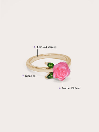 Rose Gold 18K Gold Side – Mondays Made Flower & Birthstone Jewelry Singapore