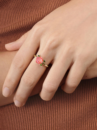 Rose Ring 18K Gold (1) – Mondays Made Flower & Birthstone Jewelry Singapore